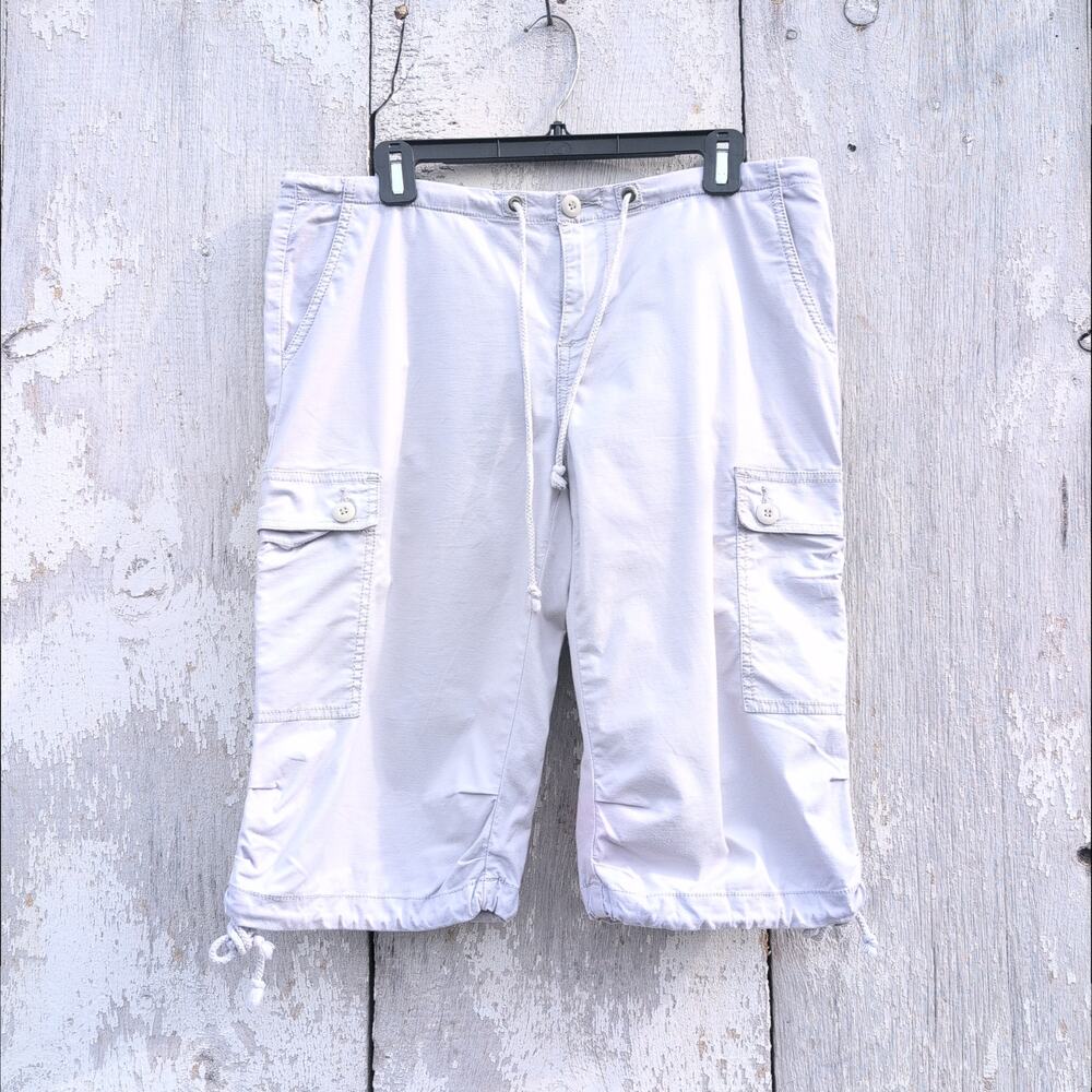 Prana Cargo Hiking Capris Light Grey Women's 12
